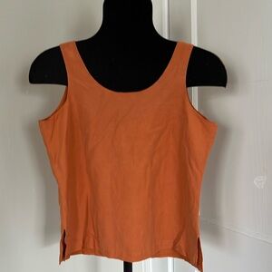 Tommy Bahama women’s S silk and linen orange tank